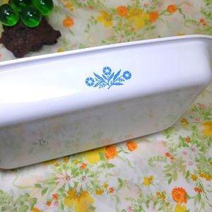 Vintage 60s Corning Ware P 76 B Blue Cornflower Lasagna Baking Dish Open Roaster